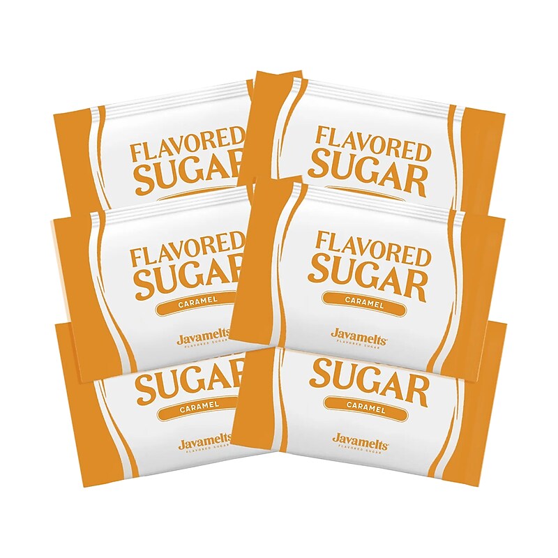Javamelts Caramel Flavored Sugar Packet, 1000/Carton (888844) image 1