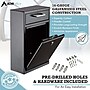 AdirOffice Steel Large Wall Mounted Drop Box Interoffice Mailbox, Key Lock, Black (631-04-BLK-PKG)~#|#~F601499E-EA5A-4058-B138341F8E7DF3F6_sc7