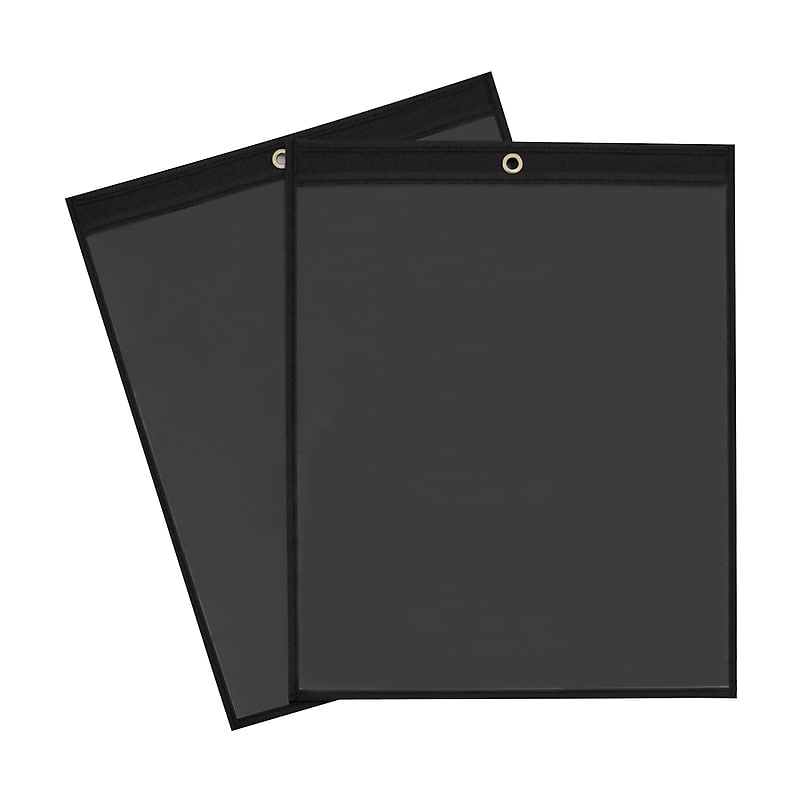 Partners Brand Vinyl Black Job Ticket Holders, 8 1/2" x 11", Black, 25/Case (JTH119) image 1