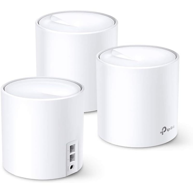 TP-Link Tri-Band 802.11ax (Wi-Fi 6) Data 3000 Mbps Router, White Deco X60(3-Pack) image 1