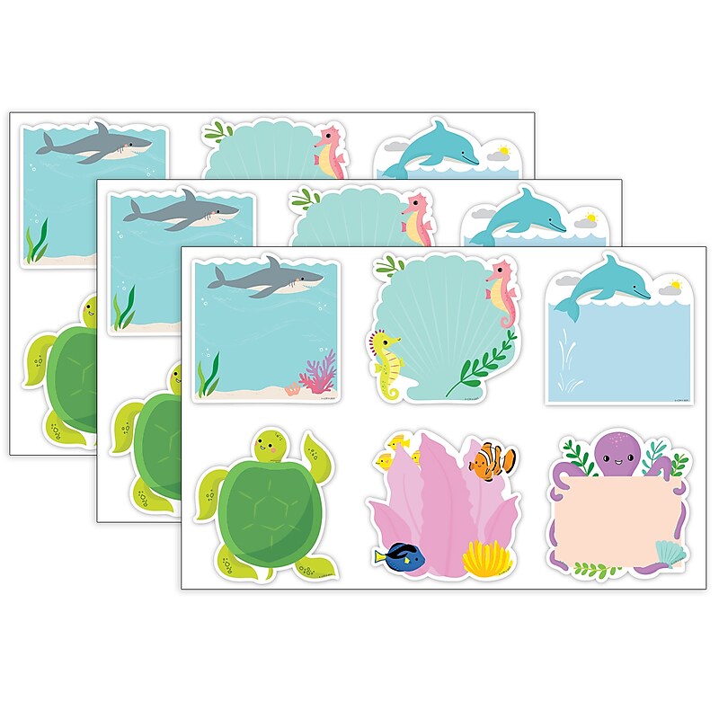 Creative Teaching Press Sea Friends Designer Cut-Outs, 36/Pack, 3 Packs/Bundle (CTP11053-3) image 1