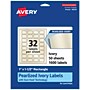 Avery Pearlized Ivory Rectangle Multipurpose Labels, 1" x 1.5", Ivory, 1600/Box (94219)~#|#~F6049D5A-3D4D-417F-8B1D774ECD1716F9_sc7