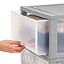 Iris Stackable Storage Drawer, Gray, 2/Pack (500256)~#|#~F60B883C-B43F-4829-B62C259B769C248B_sc7