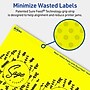 Avery Laser/Inkjet Round Multipurpose Labels, 3.5" Dia., Neon Yellow, 160/Pack (94514)~#|#~F610F56B-9E05-481A-A6E437C7E46D2426_sc7