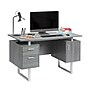 Techni Mobili 51.25"W Modern Office Desk with Storage, Gray (RTA-7002-GRY)~#|#~F611FB74-67CD-4923-BB015A26D22E0EFF_sc7