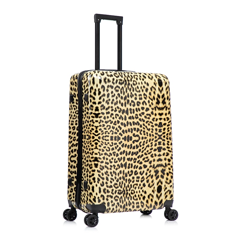 InUSA Prints 28" Hardside Suitcase, 4-Wheeled Spinner, TSA Checkpoint Friendly, Cheetah Animal Print (IUAPC00L-CHE) image 1