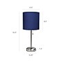 Simple Designs 19.5" LED Table Lamp, Brushed Steel/Navy Blue Shade (LT2024-NAV-CCLB)~#|#~F6187249-657D-4622-BA4A936BF59EE9BA_sc7