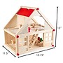 Hey! Play! Plywood Dollhouse, 15.0 x 11.5 x 15.8, Brown (80-YC60050A)~#|#~F619E799-B789-4256-BAD37CBC9D218EEB_sc7