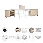 Bush Business Furniture Hustle 30"H x 60"W 2 Person Back to Back Cubicle Workstation, White/Natural Elm (HUS016WHNE)~#|#~F61C95EB-9B71-416A-9DC131D88C44C15B_sc7