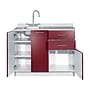 Viva Comfort 36.75'' H x 42" L Medical Cabinet with Left Sink, 2-Doors, 3-Drawers, Claret (902BASE42LSCL)~#|#~F61D1536-EFBC-458E-BB6624A13673061E_sc7