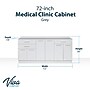 Viva Comfort 36.75'' Exam Room Storage Cabinet With 4-Shelves, 3-Drawers, Gray (ADIME902-BASE-72-NS-GRY-MK)~#|#~F61D3046-C97E-4C87-BA0BB617D3B899BA_sc7