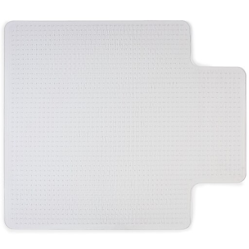 Staples® Carpet Chair Mat with Lip, 45" x 53'', LowPile, Crystal Clear