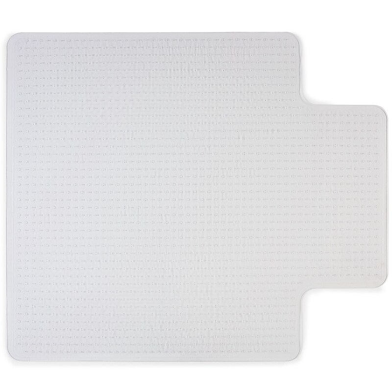 Staples Carpet Chair Mat with Lip, 45" x 53'', Low-Pile, Clear (20232-CC) image 1