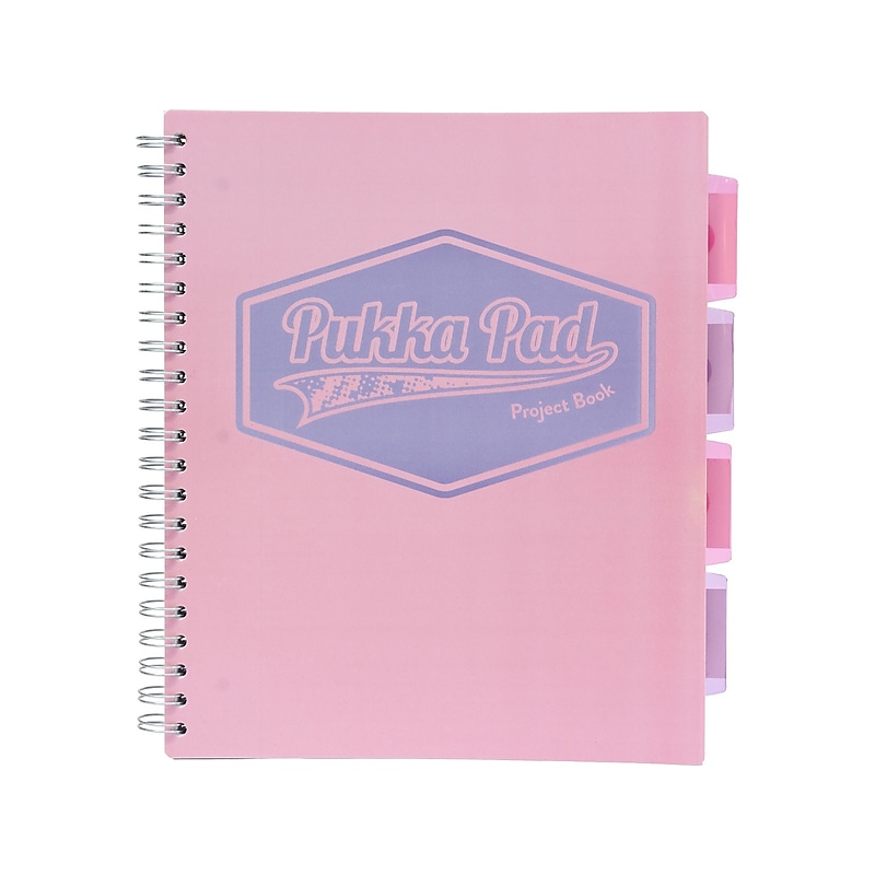 Pukka Pad Pastels 5-Subject Notebooks, 8.5" x 11", Ruled, 100 Sheets, Assorted Colors, 3/Pack (8867-PST) image 1