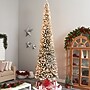 Nearly Natural 12' Flocked Pencil Artificial Christmas Tree with 1000 Clear Lights and 1819 Bendable Branches (T3333)~#|#~F620EB17-B241-415D-B585FEE03518EED2_sc7