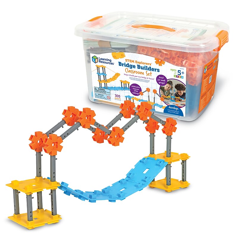 Learning Resources STEM Explorers Bridge Builders Classroom Set (LER9464) image 1