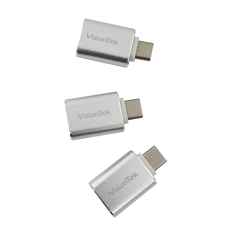 VisionTek USB-C to USB-A Adapters. Male to Female, 3/Pack (901224) image 1