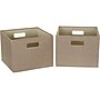 Household Essentials 10" x 13" Cube Storage, Latte, 2/Set (734-1)~#|#~F62C2643-995A-4424-BD6B8C3D3BD1AD1C_sc7