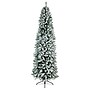 Nearly Natural 8-ft Slim Flocked Montreal Fir Artificial Christmas Tree with 400 Warm White LED Lights (T3312)~#|#~F62D1A10-0CFD-4621-A917340C8CFBAF58_sc7