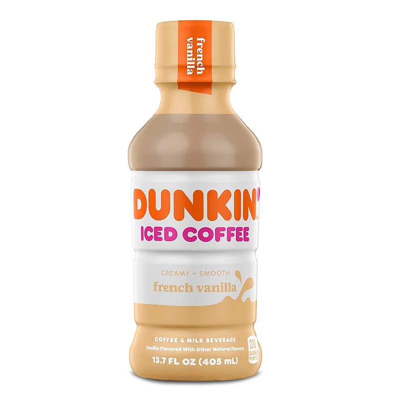Dunkin' Donuts French Vanilla Iced Coffee, 13.7 oz., 12/Carton (04900007296) image 1