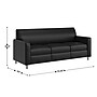 Flash Furniture Agent LeatherSoft Reception Sofa, Black/Chrome Legs (BT827U3BKCHR)~#|#~F6301DDA-64A8-4909-A04E37D4C3227454_sc7