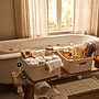 Azar Displays Small Wheat Lined Textured Plastic Storage Tote Bin with Handles, Decorative, 2/Pack~#|#~F632605E-C6C7-48D2-904F1E90A1A3B102_sc7