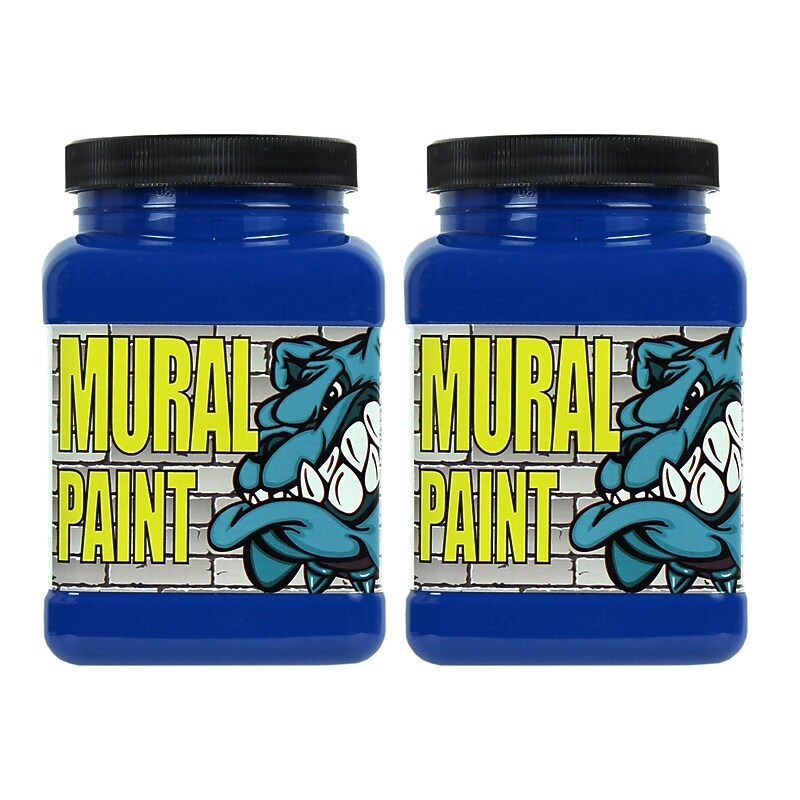 Chroma Acrylic Mural Paint, Ice (Blue), 16 oz., 2/Bundle (CRM2399-2) image 1