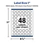 Avery Laser/Inkjet Starburst Waterproof Multipurpose Labels, 1"  Dia, White, 4800/Box (94606)~#|#~F63BCC6E-BEAC-4836-B679C7207642076A_sc7