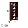 Bush Furniture Cabot 66"H 5-Shelf Bookcase with Adjustable Shelves, Harvest Cherry Laminated Wood (WC31466)~#|#~F640E081-A499-480D-A139219ABB65FA7D_sc7