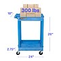 Luxor ENDURA 2-Shelf Utility Cart, Blue (BUSTC11BU)~#|#~F6490EC2-FFB1-4231-8A2901FD5B1F2669_sc7