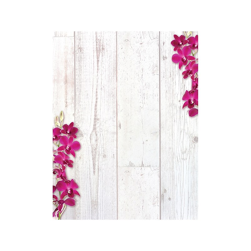 Great Papers Elegant Orchid Letterhead, Multicolor, 50/Pack (2023070) image 1