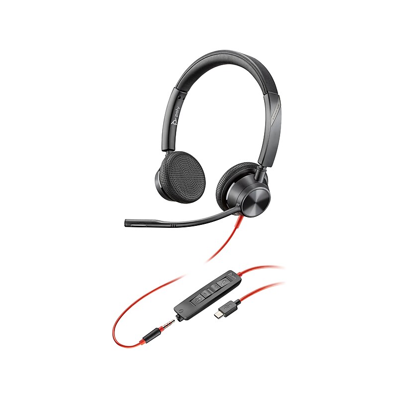 Poly Blackwire 3325 Stereo Headset, USB-C/3.5mm, UC Certified (8X221AA) image 1