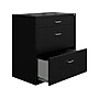 Space Solutions 3-Drawer Lateral File Cabinet, Letter/Legal Size, Lockable, 31.88"H x 30"W x 17.63"D, Black (25070)~#|#~F6544DC8-0902-49C9-990CC9029E064E24_sc7