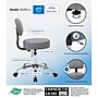 Boss Caressoft Armless Medical Stool with Backrest, Gray (B245-GY)~#|#~F656E8B0-6162-472C-B1066D156C0F5290_sc7