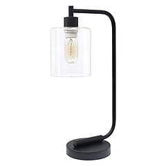 Simple Designs Bronson Antique Industrial Lantern LED Desk Lamp