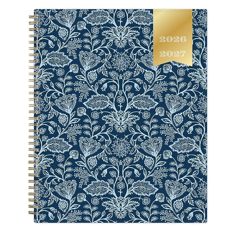 2026-2027 Blue Sky Day Designer 8" x 11" Academic Year Weekly & Monthly Planner, Plastic Cover, Dashwood Navy (158173) image 1