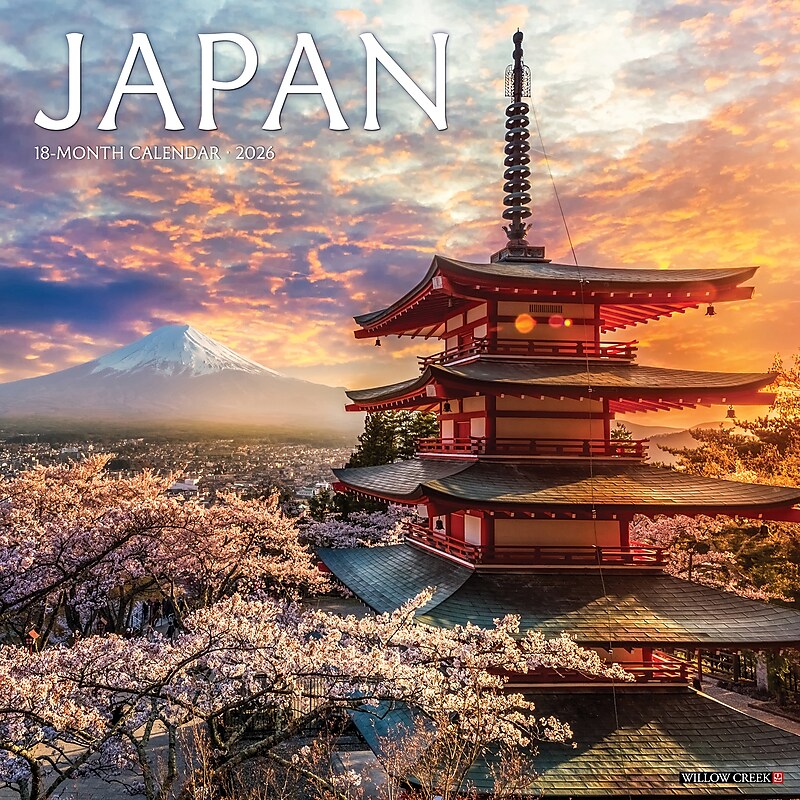 2026 Willow Creek Japan 12" x 12" Monthly Wall Calendar (55885) image 1