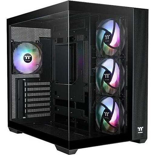 Thermaltake View 380 TG ARGB Mid Tower Gaming Computer Case, Black