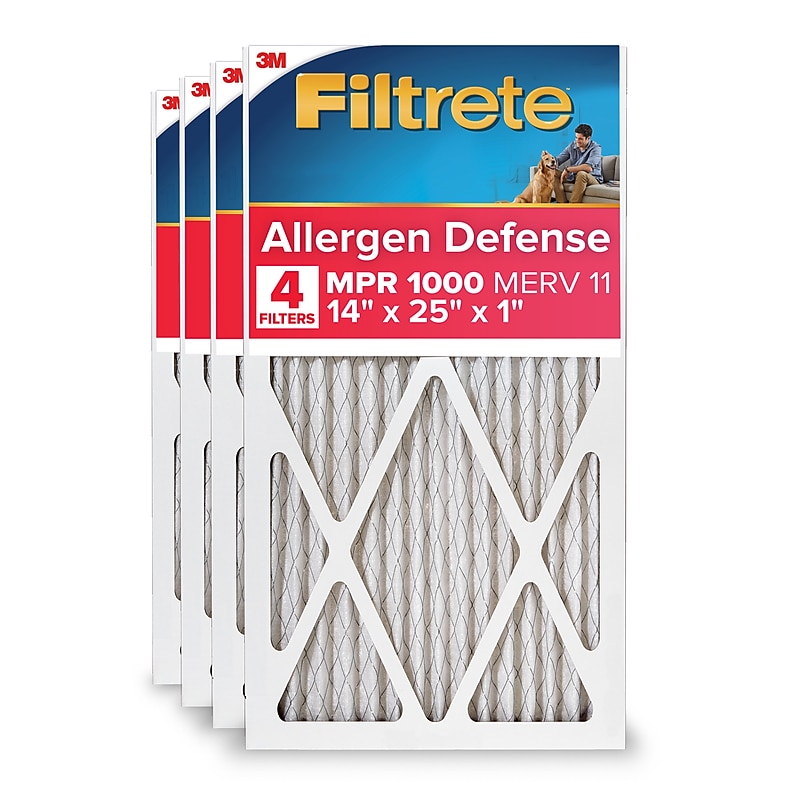 Filtrete Allergen Defense Air Filter, 14" x 25" x 1", 4/Pack (1000 MPR) image 1