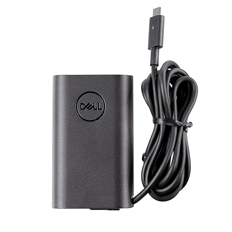 Dell 65W USB-C AC Adapter Charger for Dell Laptop, Black (HRR76) image 1