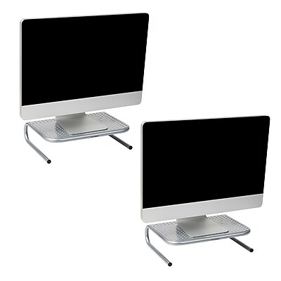 Mind Reader Ventilated Desktop Organizer Monitor Stand, Silver, 2/Pack (2METMONST-SIL) Sansujyuku sansujyuku.com