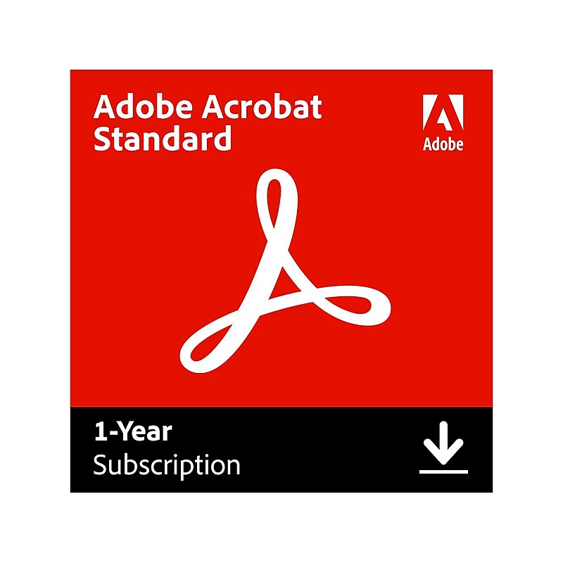 Adobe Acrobat Standard for 1 User, Windows and macOS, Download (ADO951800V508) image 1