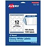 Avery Laser/Inkjet Round Multipurpose Labels, 2" Dia., Glossy White, 1,200 Labels/Box (94501)~#|#~F684E168-CF37-4BB2-9C4D87A73F8B02CD_sc7