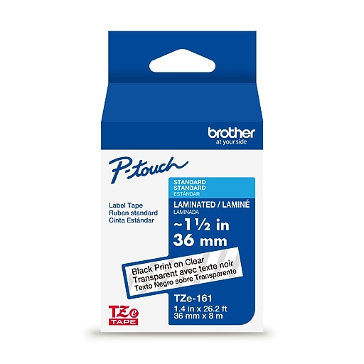 Brother P-touch Laminated Label Tape, 1-1/2