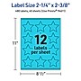 Avery Printable Burst Multipurpose Labels, 2-1/4" x 2-3/8", Bright Blue, 480/Pack (94611)~#|#~F68660A6-830E-4206-8FDAD83FE031CD04_sc7