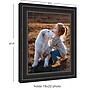 Amanti Art Ridge 18" x 24" Polystyrene Picture Frame, Black Satin (A42678297462)~#|#~F689595A-B37E-455B-B8C6D8C24C73D58B_sc7