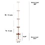 Lalia Home 1-Light 9.25" Farmhouse Hanging Cylindrical Clear Glass LED Pendant Fixture with Accents, Rose Gold (LHP-3002-RG)~#|#~F692CC47-D842-47BF-9B1E5D5F6F10EA9D_sc7