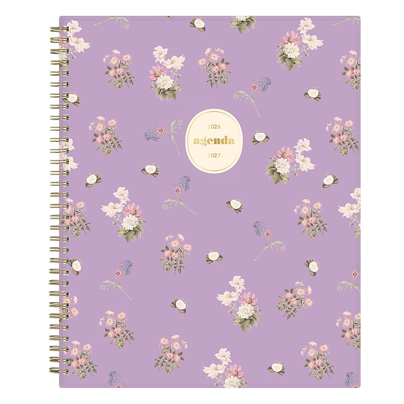 2026-2027 Blue Sky 8.5" x 11" Academic Year Weekly & Monthly Planner, Plastic Cover, Becca Purple (161383) image 1