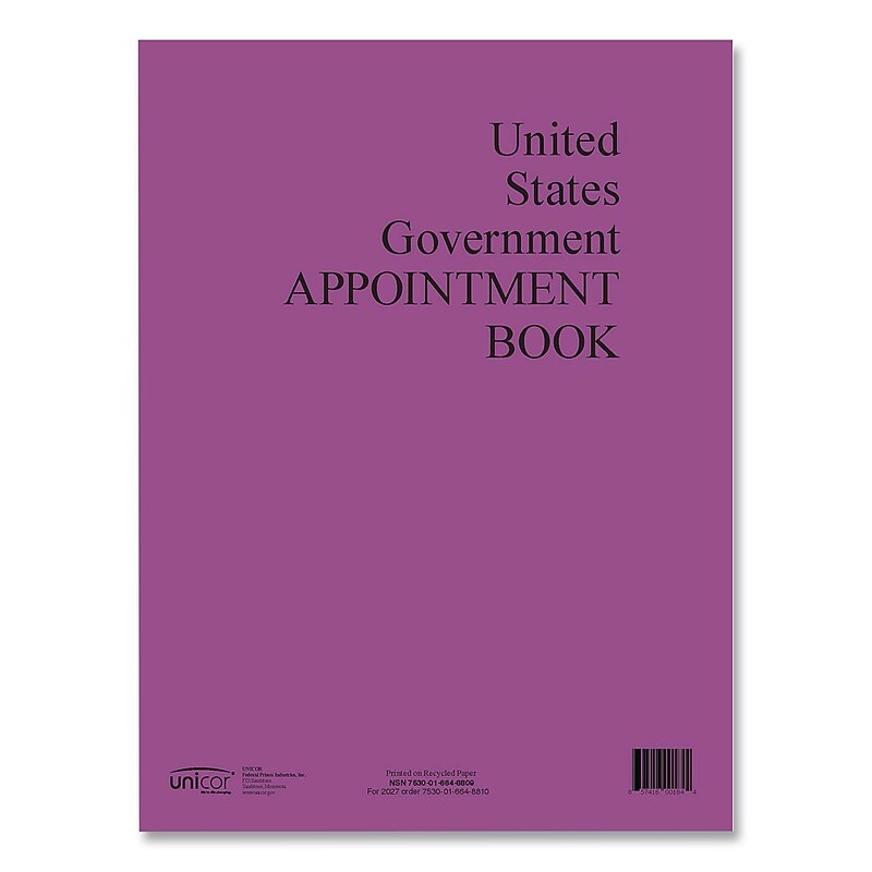 2026 Unicor 8.5" x 11" Weekly Appointment Book Cover, Planetary Purple (UCR6648809) image 1