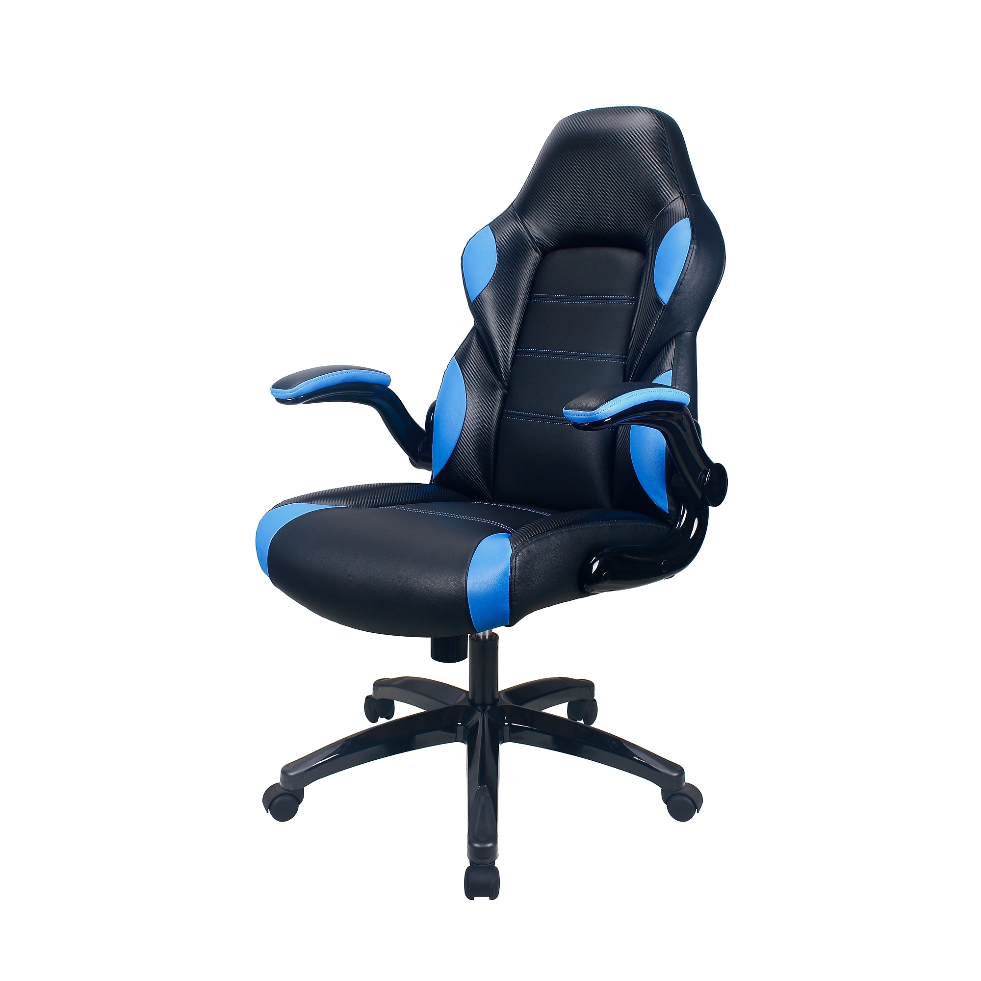 Raynor Group Playr Polyurethane Gaming Chair, Black/Blue (G-GAMEBSC-BLU) Sansujyuku sansujyuku.com